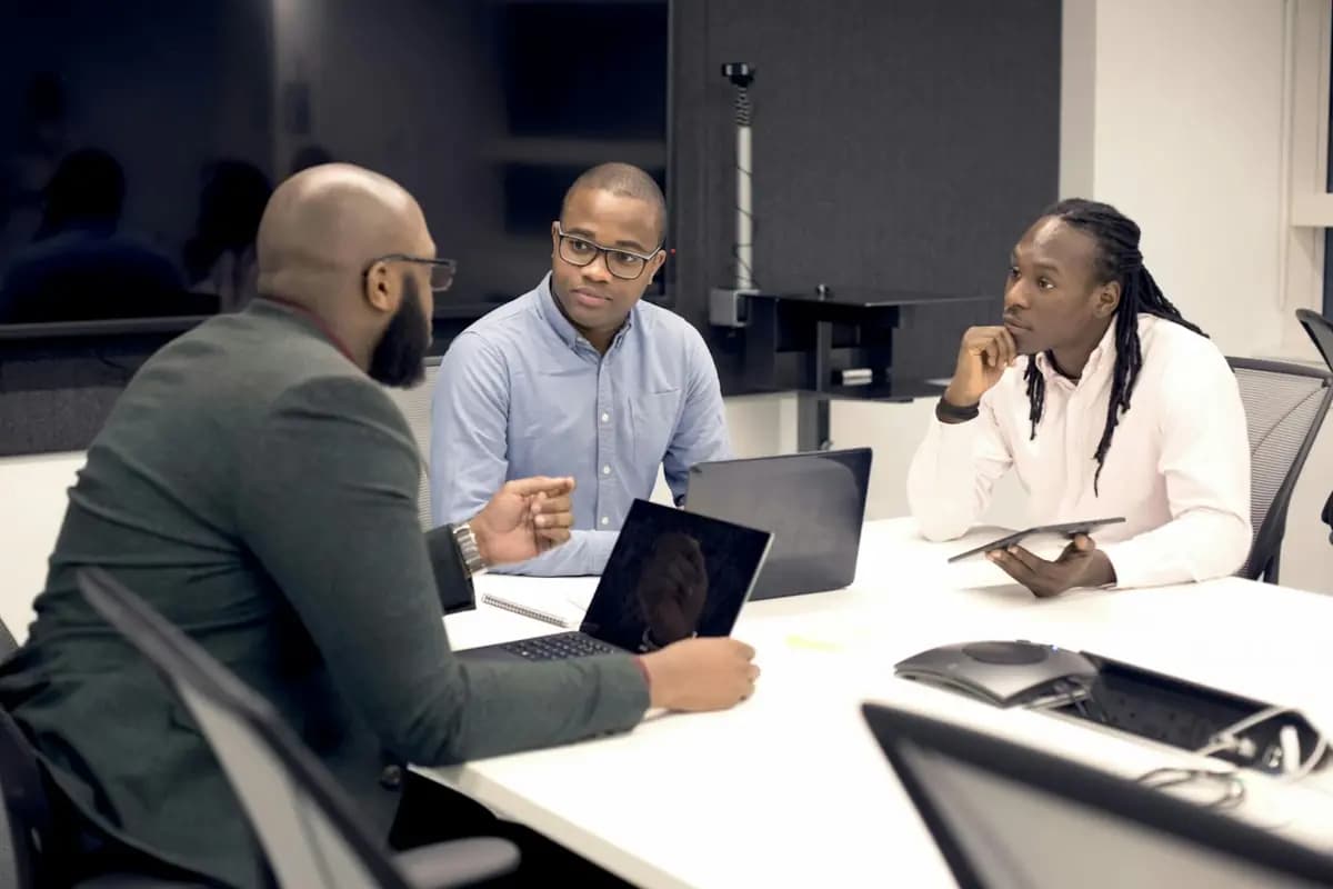A church leadership team planning around a table